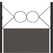 Pemberly Row Contemporary 5-Panel Room Divider in Anthracite