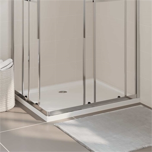 Pemberly Row 31.5&quotX39.4&quot Rectangular Abs Shower Base Tray in White