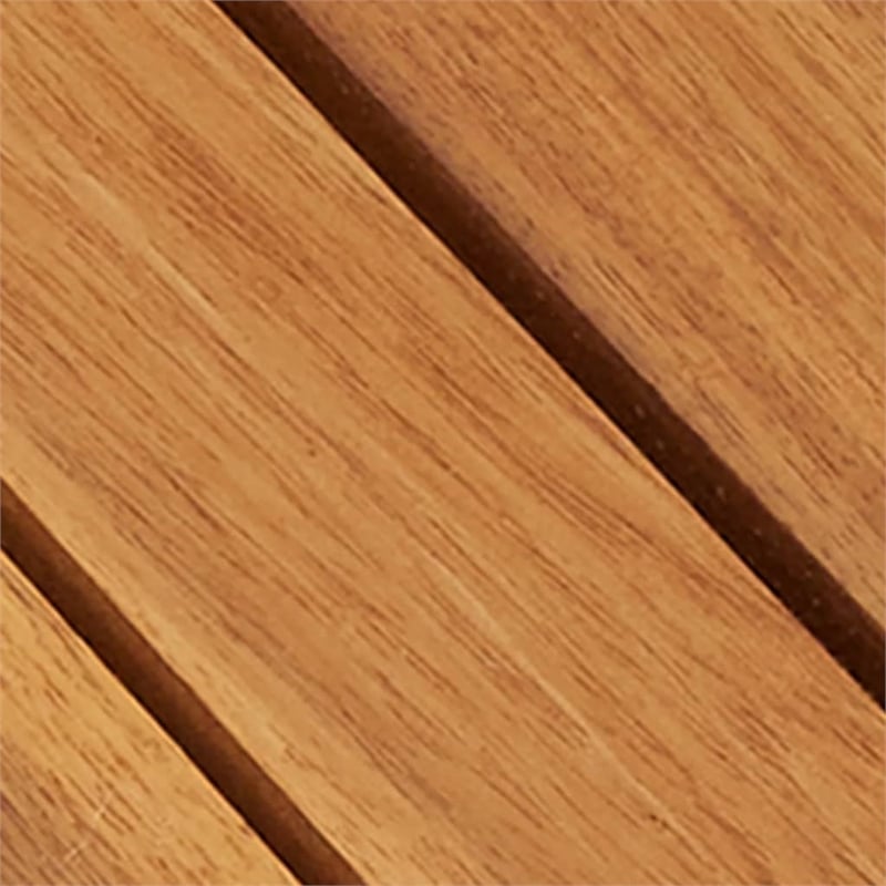 Pemberly Row Vertical Pattern Acacia Decking Tiles in Brown (Set of 20)