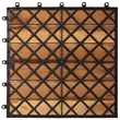 Pemberly Row Vertical Pattern Acacia Decking Tiles in Brown (Set of 20)