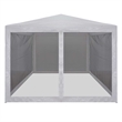 Pemberly Row 9.8' X 9.8' Party Tent With 4 Mesh Sidewalls in White