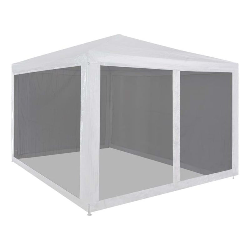 Pemberly Row 9.8' X 9.8' Party Tent With 4 Mesh Sidewalls in White