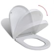 Pemberly Row Square Soft-Close Toilet Seat With Quick-Release in White