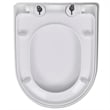 Pemberly Row Square Soft-Close Toilet Seat With Quick-Release in White