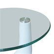 Pemberly Row 2 Piece Tempered Fiberglass Coffee Table in High Gloss White