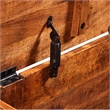 Pemberly Row Contemporary Grains Solid Mango Wood Storage Chest in Brown