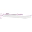 Pemberly Row MDF Wall Shelf With A Matte Finish in White (Set of 2)
