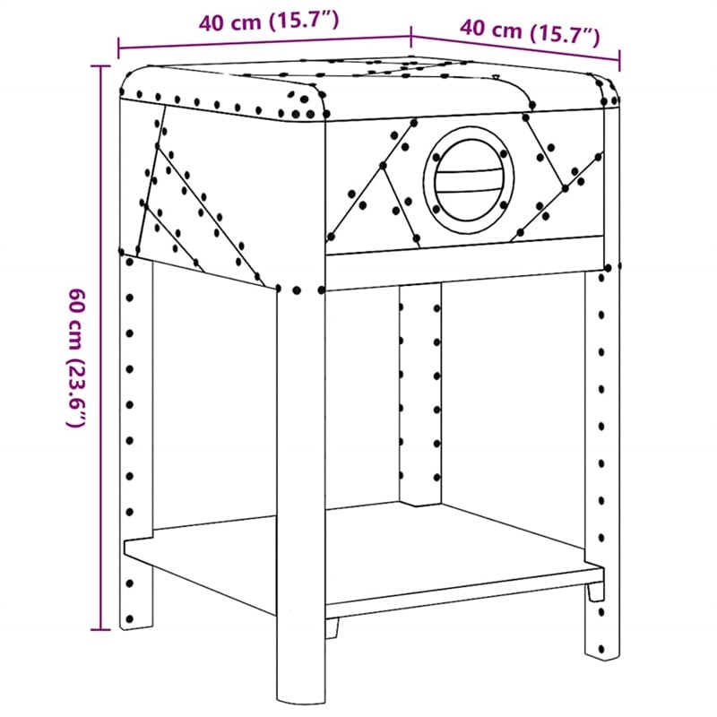 Pemberly Row Wood Frame w/ aluminum paneling Compact Console Table in Silver