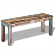 Pemberly Row Solid Reclaimed Wood Medium Durable Bench in Multicolour