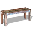 Pemberly Row Solid Reclaimed Wood Medium Durable Bench in Multicolour