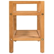 Pemberly Row Solid Oak Compact Simple Shoe Rack Wood in Brown