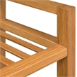 Pemberly Row Solid Oak Compact Simple Shoe Rack Wood in Brown