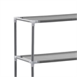 Pemberly Row Contemporary Storage Rack Over Laundry in Silver