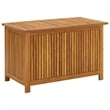 Pemberly Row Natural Solid Acacia Wood Medium Storage Box in Brown