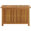 Pemberly Row Natural Solid Acacia Wood Medium Storage Box in Brown