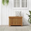 Pemberly Row Natural Solid Acacia Wood Medium Storage Box in Brown