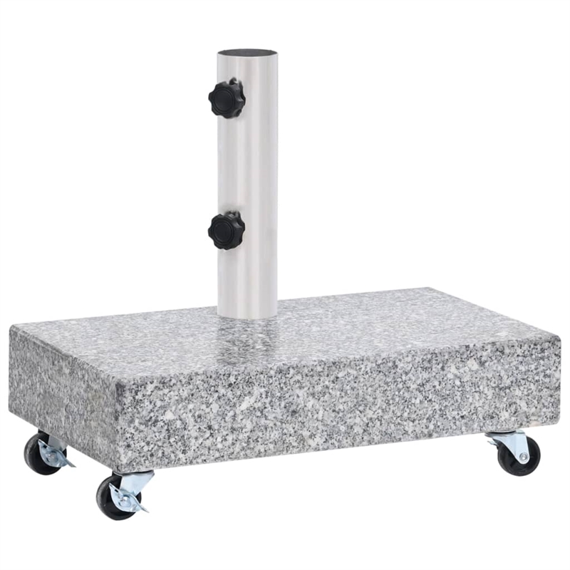 Pemberly Row Contemporary Light Granite Standard Umbrella Base in Grey