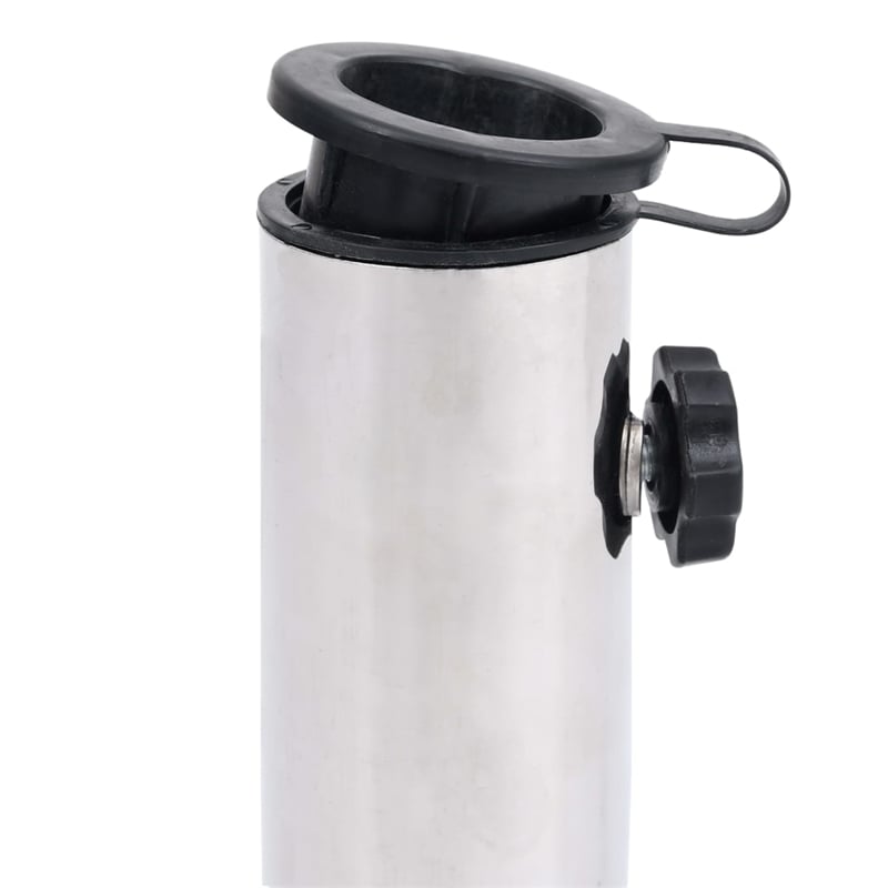 Pemberly Row Contemporary Light Granite Standard Umbrella Base in Grey