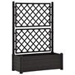Pemberly Row Medium Polypropylene Garden Planter in Anthracite