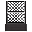 Pemberly Row Medium Polypropylene Garden Planter in Anthracite
