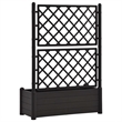 Pemberly Row Medium Polypropylene Garden Planter in Anthracite