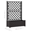 Pemberly Row Medium Polypropylene Garden Planter in Anthracite
