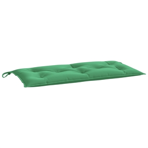 Pemberly Row Polyester Oxford Fabric Garden Bench Cushion in Green