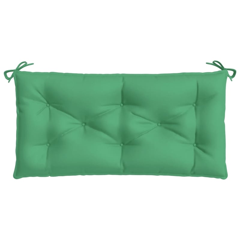 Pemberly Row Polyester Oxford Fabric Garden Bench Cushion in Green