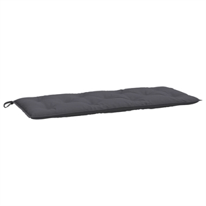 Pemberly Row 47.2&quot Polyester Oxford Fabric Garden Bench Cushion in Anthracite