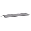 Pemberly Row Polyester Oxford Fabric Garden Bench Cushion in Gray