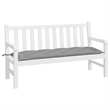 Pemberly Row Polyester Oxford Fabric Garden Bench Cushion in Gray