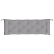 Pemberly Row Polyester Oxford Fabric Garden Bench Cushion in Gray