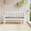 Pemberly Row Polyester Oxford Fabric Garden Bench Cushion in Gray