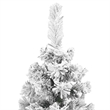 Pemberly Row PVC Artificial Christmas Tree w/ Steel Slim Ornaments in Green