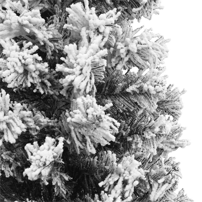 Pemberly Row PVC Artificial Christmas Tree w/ Steel Slim Ornaments in Green