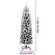 Pemberly Row PVC Artificial Christmas Tree w/ Steel Slim Ornaments in Green
