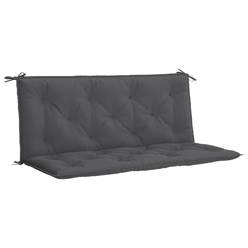 Pemberly Row Contemporary Garden Bench Cushion in Anthracite (Set of 2 )