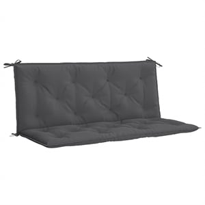 Pemberly Row Contemporary Garden Bench Cushion in Anthracite (Set of 2 )
