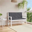 Pemberly Row Contemporary Garden Bench Cushion in Anthracite (Set of 2 )