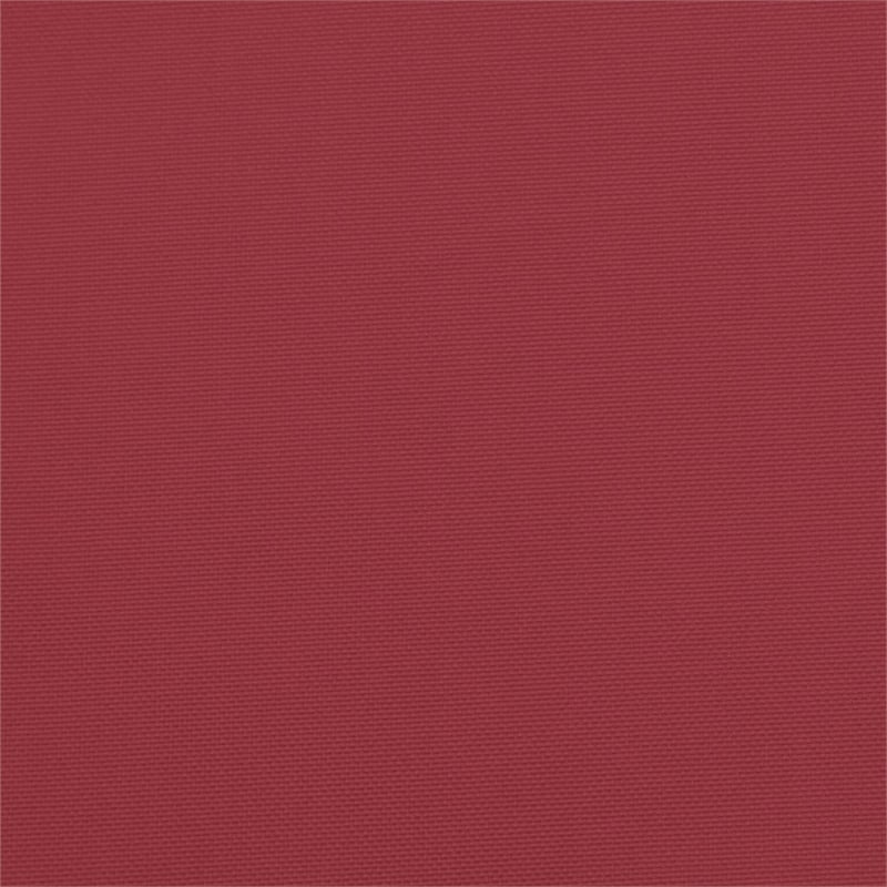 Pemberly Row Oxford Fabric Medium Garden Bench Cushion in Red Wine (Set of 2)