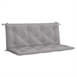 Pemberly Row Polyester Oxford fabric Garden Bench Cushion in Gray (Set of 2)