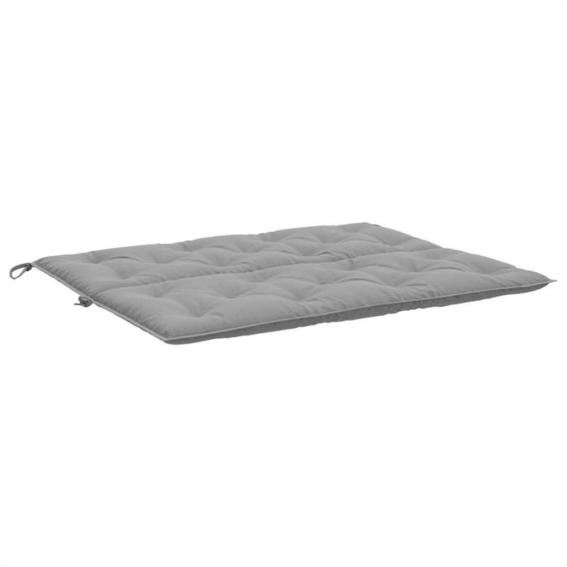Pemberly Row Polyester Oxford fabric Garden Bench Cushion in Gray (Set of 2)