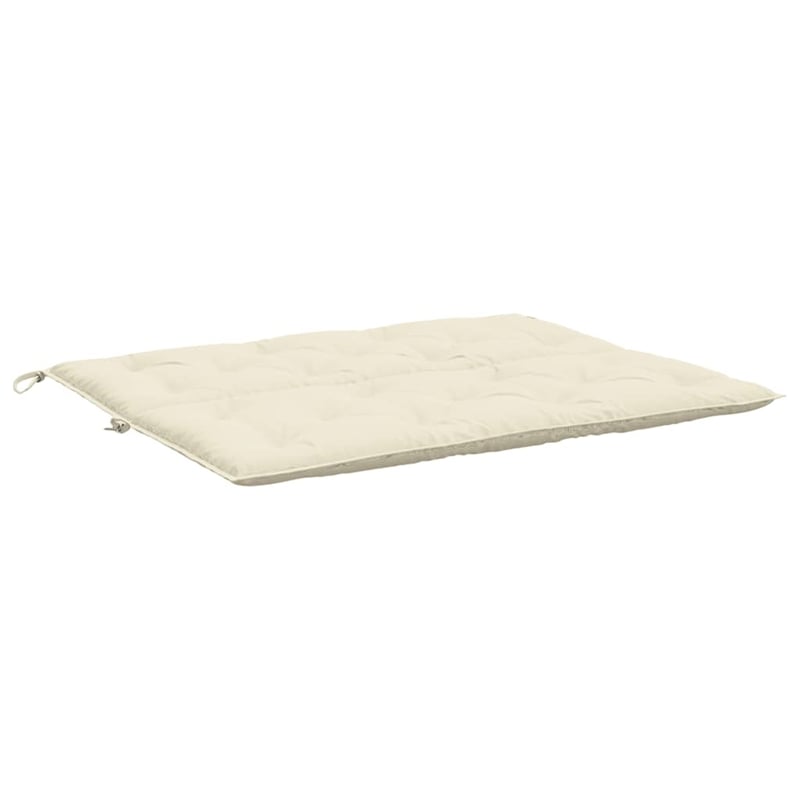 Pemberly Row Contemporary Garden Bench Cushion in Cream White (Set of 2)