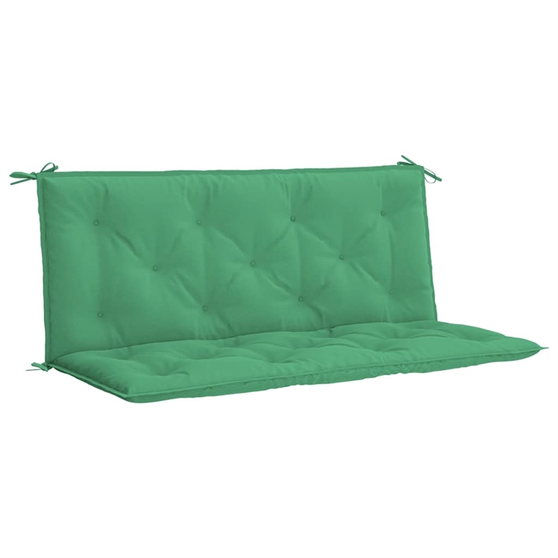 Pemberly Row Polyester Oxford fabric Garden Bench Cushion in Green (Set of 2)