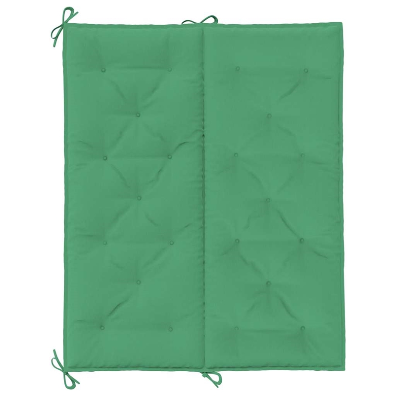 Pemberly Row Polyester Oxford fabric Garden Bench Cushion in Green (Set of 2)