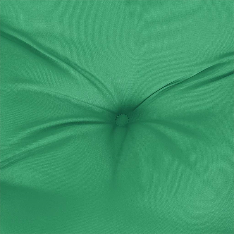 Pemberly Row Polyester Oxford fabric Garden Bench Cushion in Green (Set of 2)