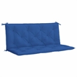 Pemberly Row Polyester Oxford fabric Garden Bench Cushion in Blue (Set of 2)