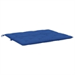 Pemberly Row Polyester Oxford fabric Garden Bench Cushion in Blue (Set of 2)