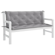 Pemberly Row Polyester Oxford fabric Garden Bench Cushion in Gray (Set of 2)