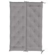 Pemberly Row Polyester Oxford fabric Garden Bench Cushion in Gray (Set of 2)
